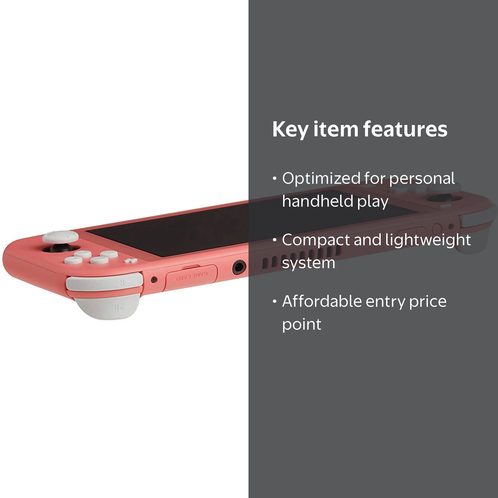 Nintendo Switch Lite, Coral, Handheld Gaming System, Built-in