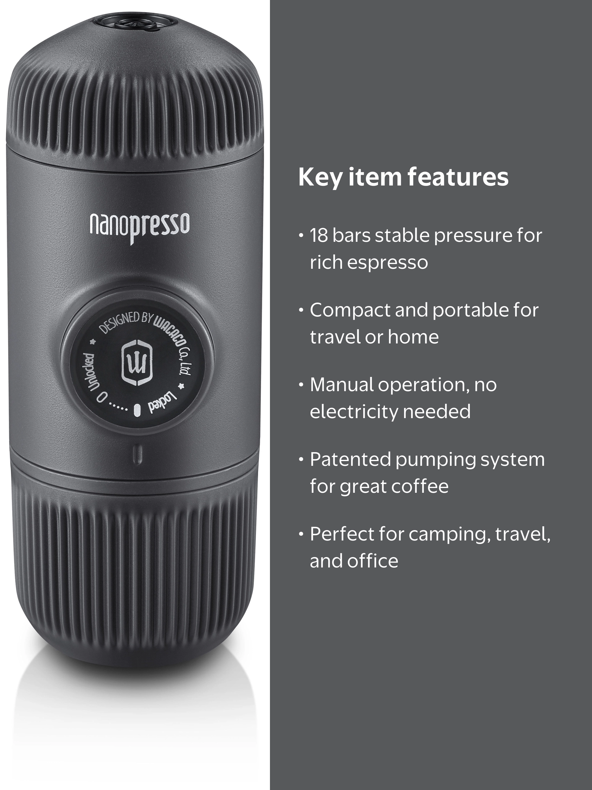 nanopresso EX お値段下げました Wacaco Nanopresso Portable Espresso Maker, Extra Small Travel
