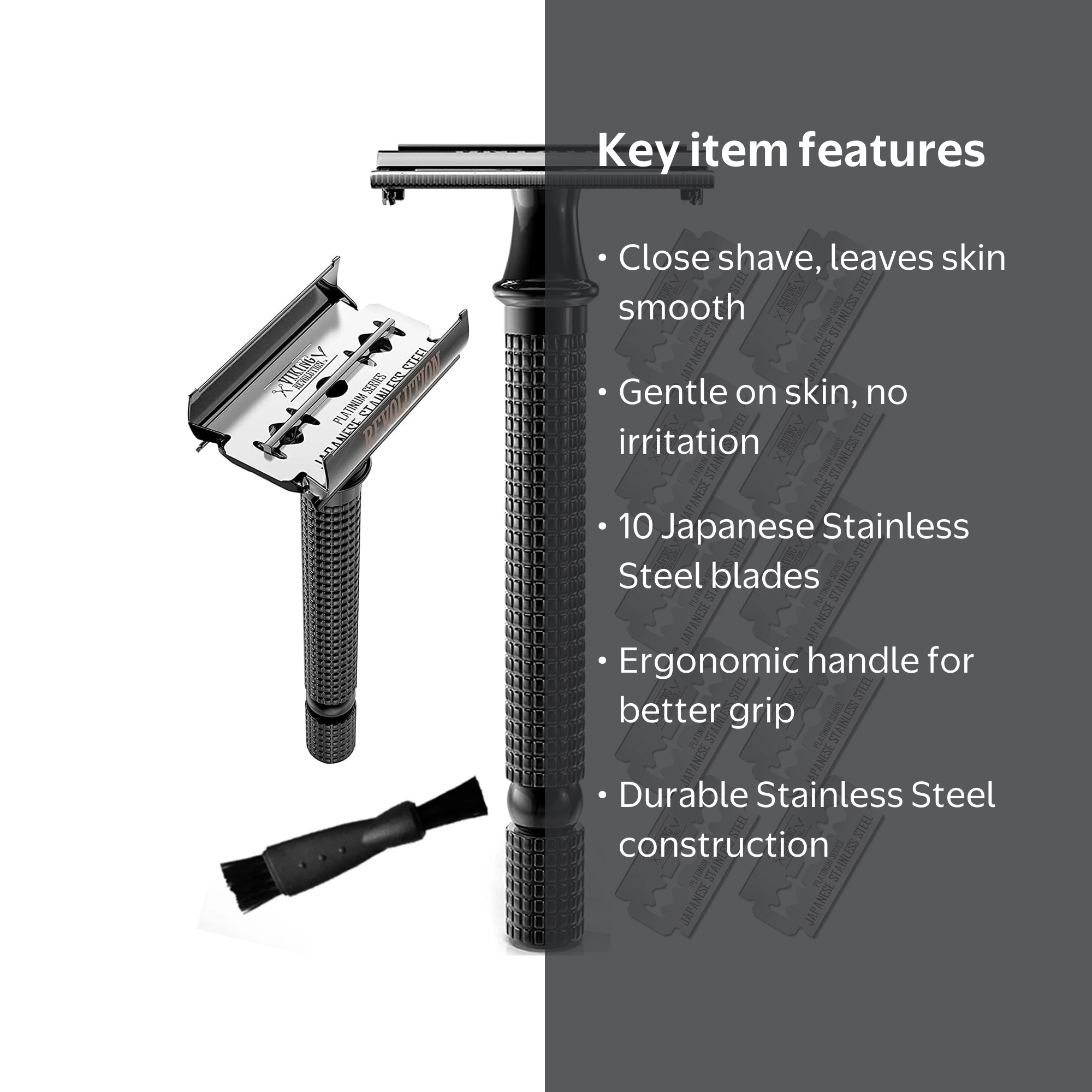 Viking Revolution Long Handle Double Edge Safety Razor Butterfly