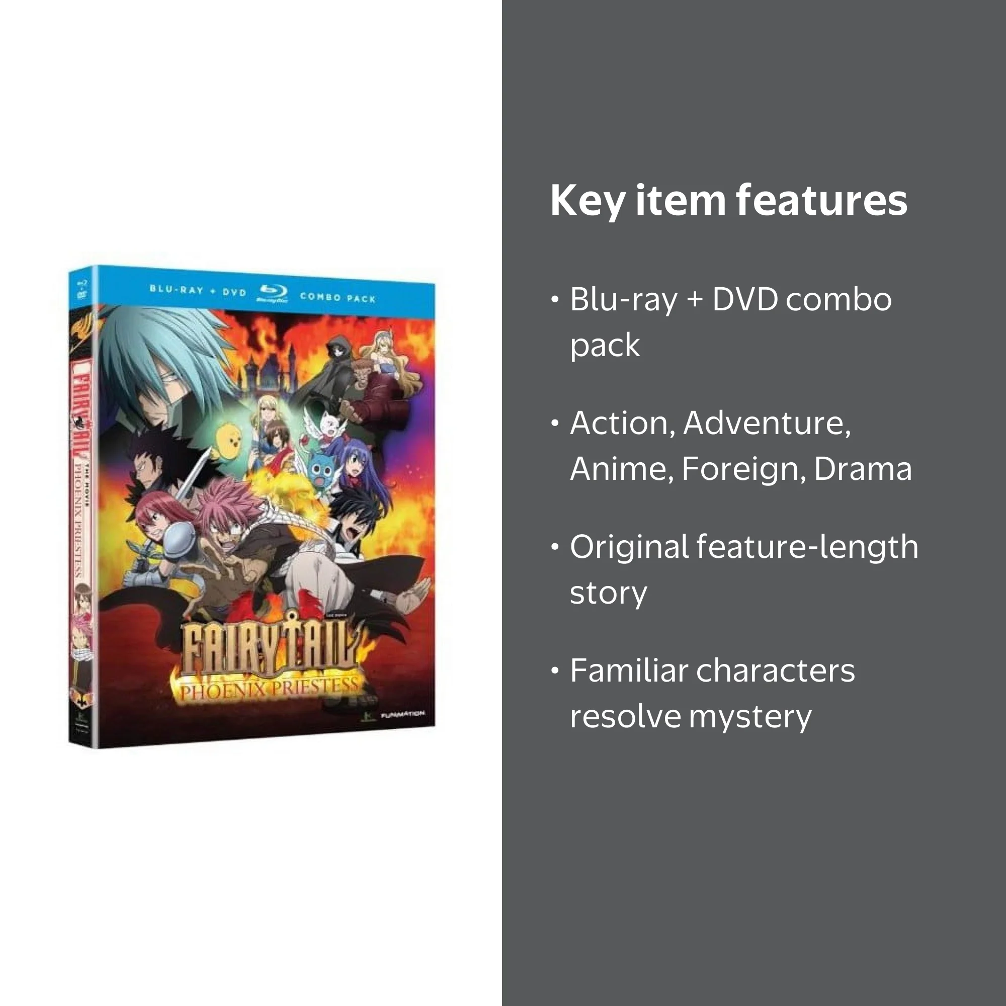 Fairy Tail: Movie - Phoenix Priestess (Blu-ray + DVD) - Walmart.com
