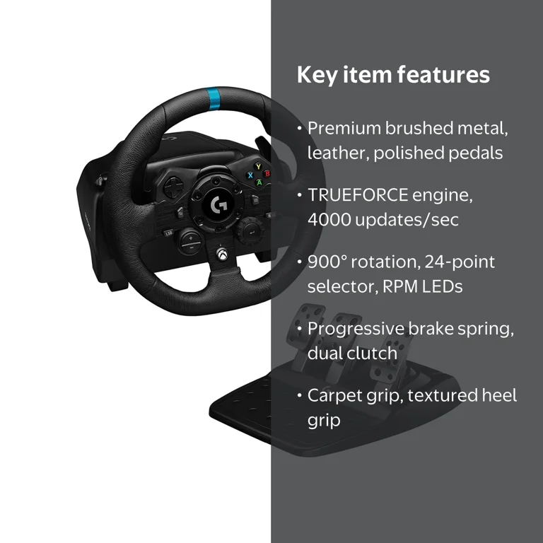 Logitech, Racing Wheel Pedals, G923 XB1 PC, TRUEFORCE force