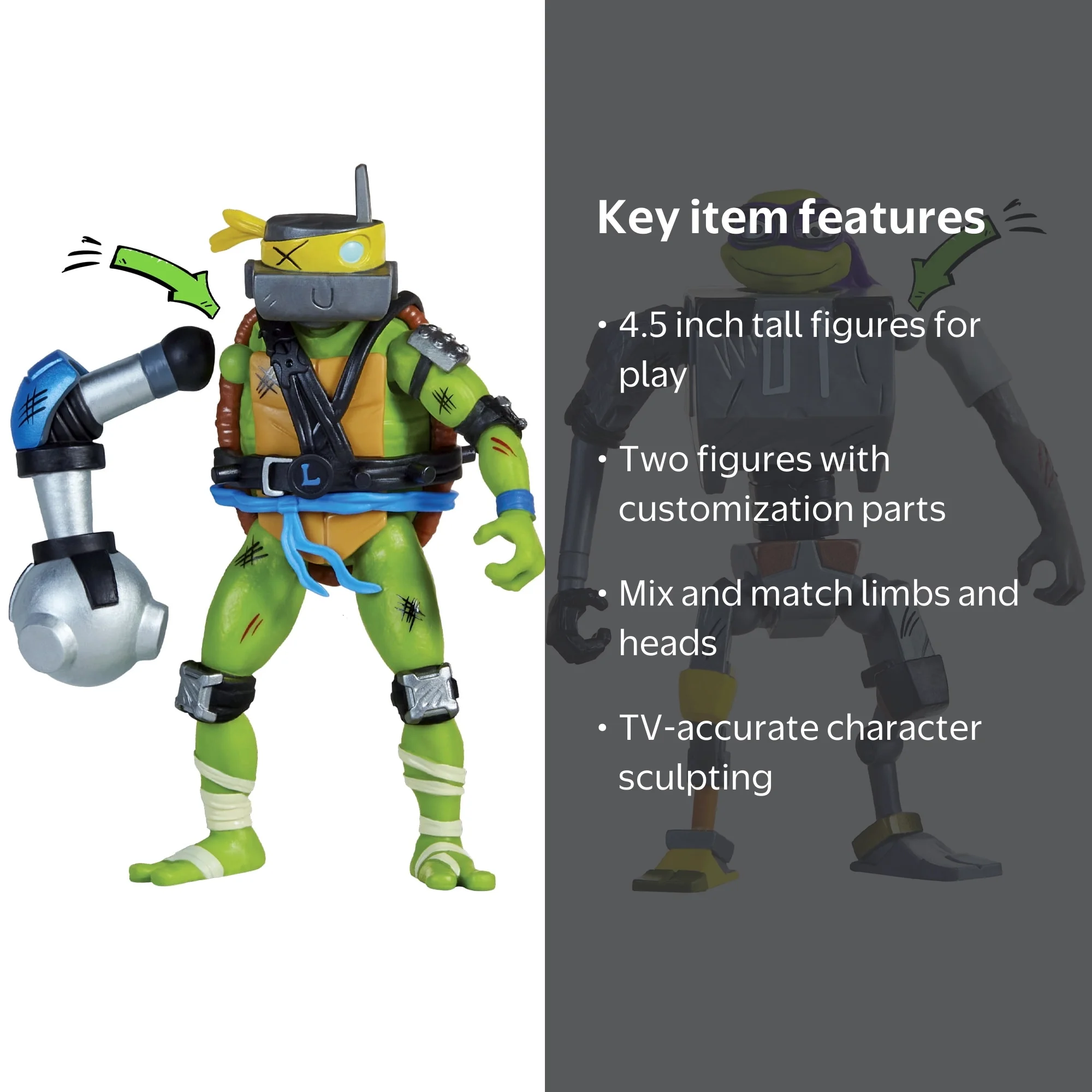 Mutations Mix & Match Leonardo vs. Mechazoid 2-Pack - TMNT