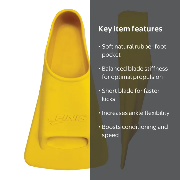 FINIS Zoomers Swim Fins Gold, Size F, Yellow - Walmart.com