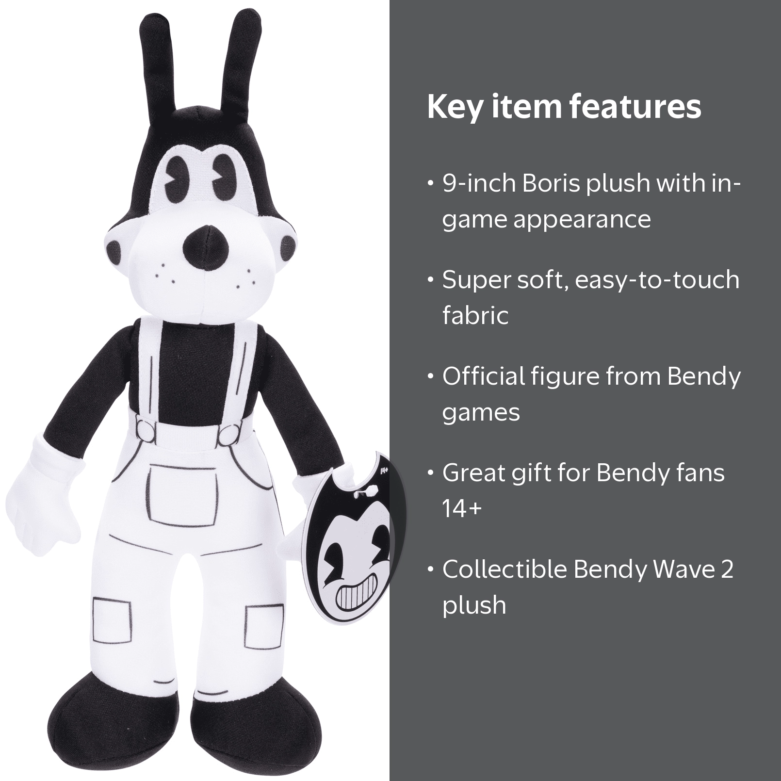 Bendy and the Ink Machine, Bendy Plush, 9 inch, Black - Walmart.com