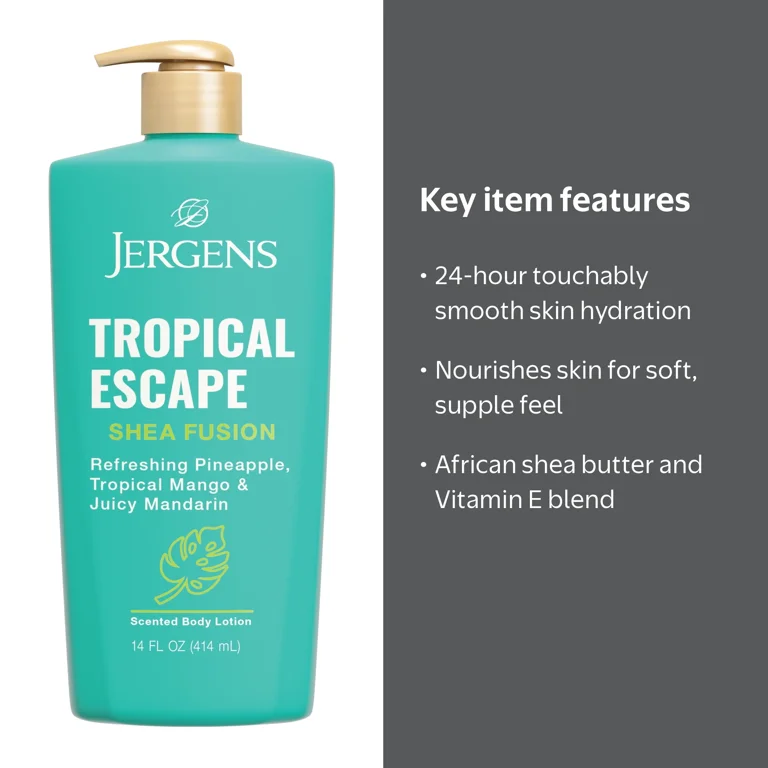 Jergens Shea Fusion Tropical Escape Scented Body Lotion with Shea