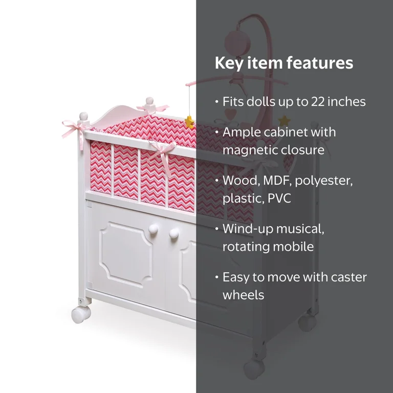 Badger Basket, Cabinet Doll Crib, 24