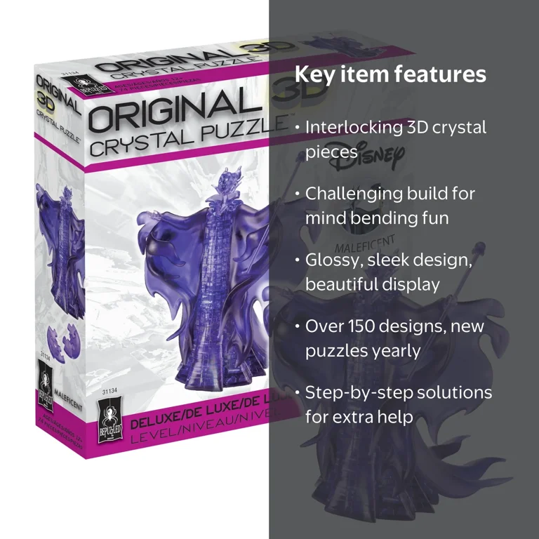 3Dクリスタル　メア Disney Maleficent 3D Crystal Puzzle from BePuzzled, Ages 12+