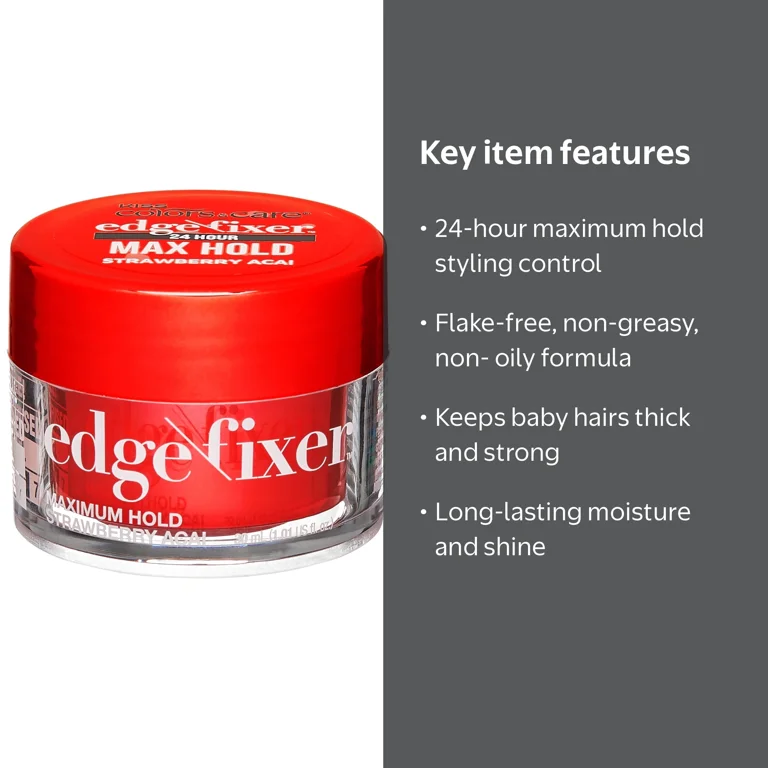 Kiss Colors & Care Edge Fixer, 30 mL, Scented, Biotin B7, for All