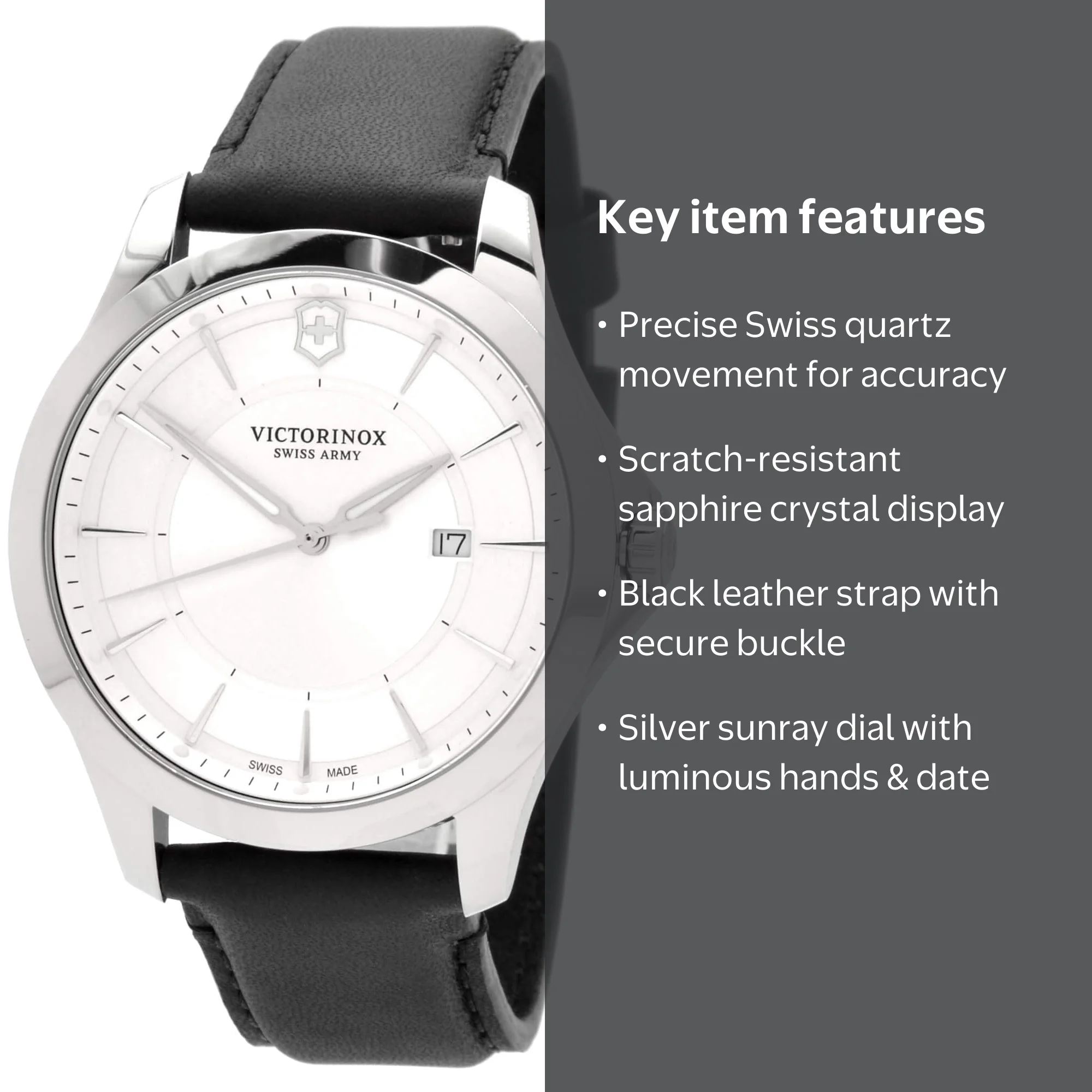 Victorinox Alliance Quartz Silver Dial Men's Watch 241905