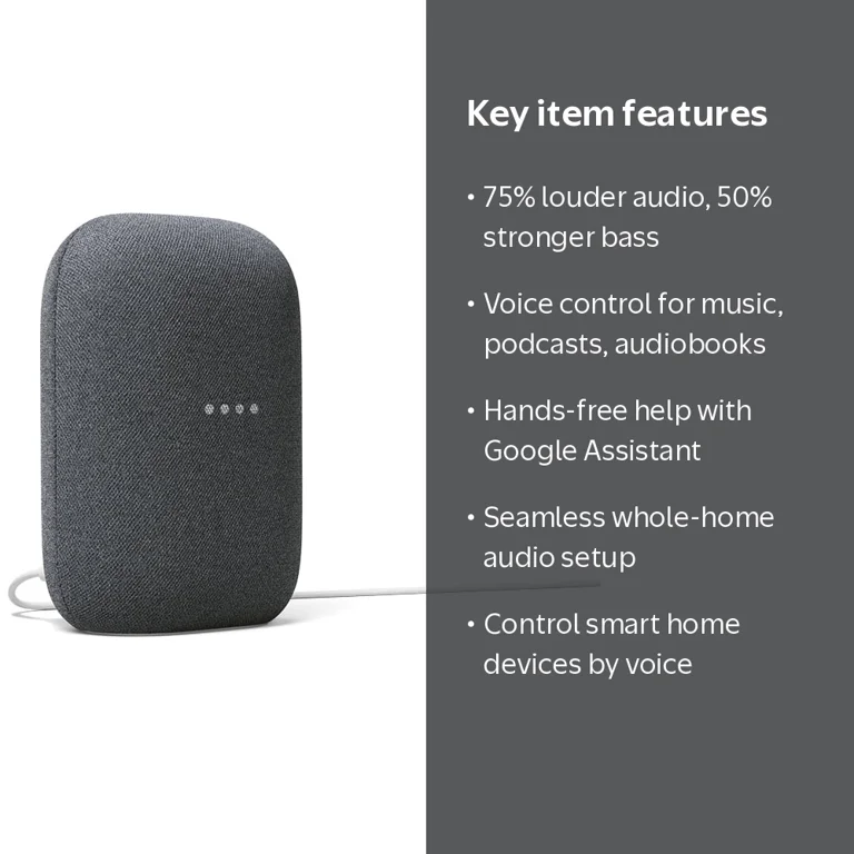 Google, Smart Speaker, Charcoal, with Google Assistant - Walmart.com