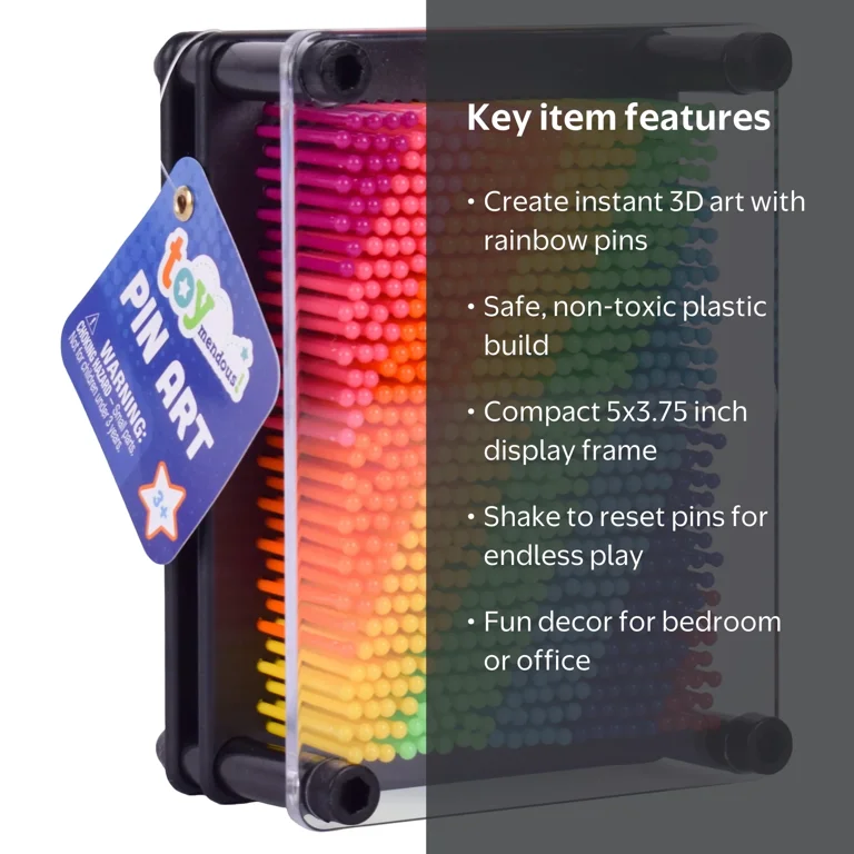 Toymendous Rainbow 3D Pin Art - Novelty & Gag Toys, Kids, Unisex