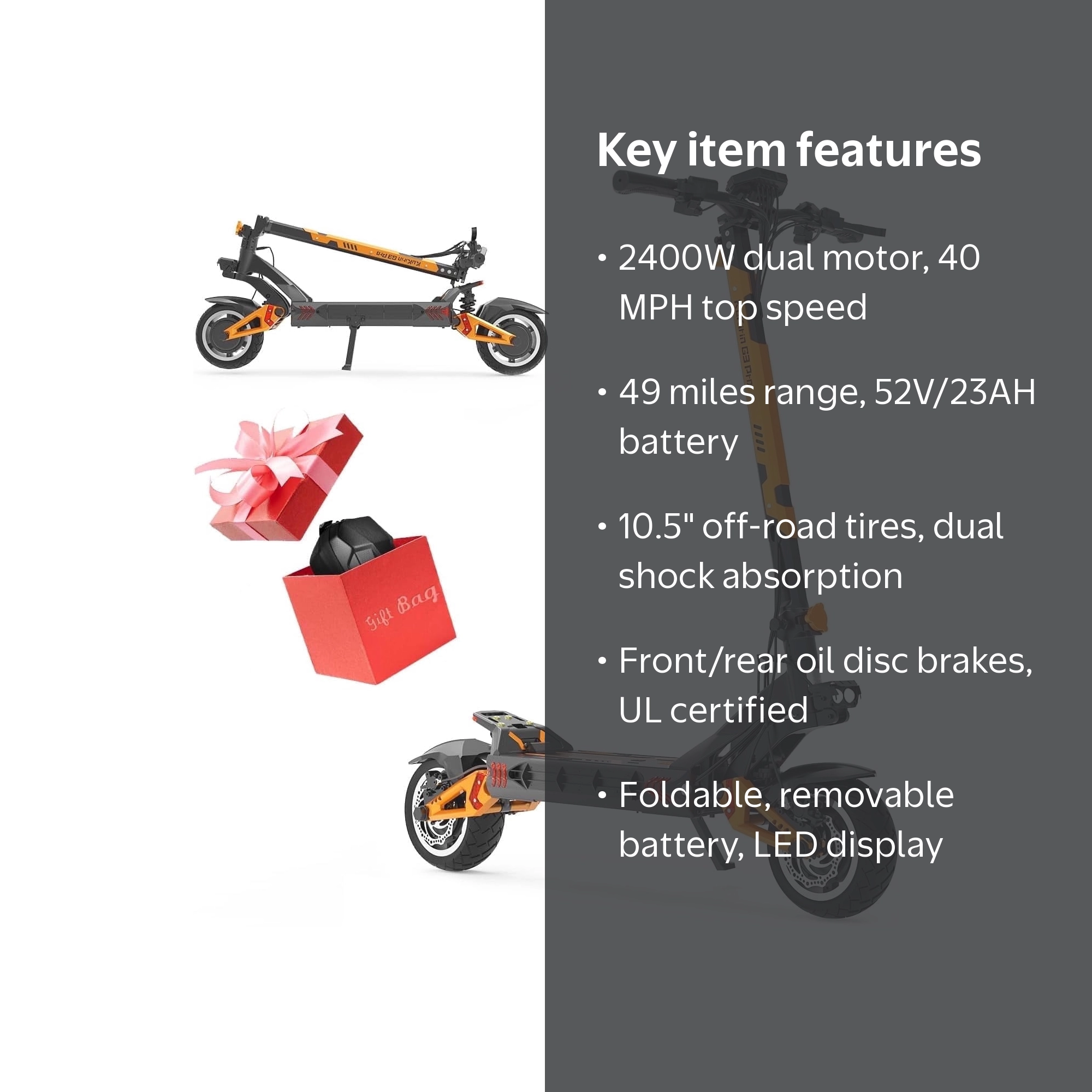 KUKIRIN G3 Pro Electric Scooter | Dual 1200W Powerful Motor | 40