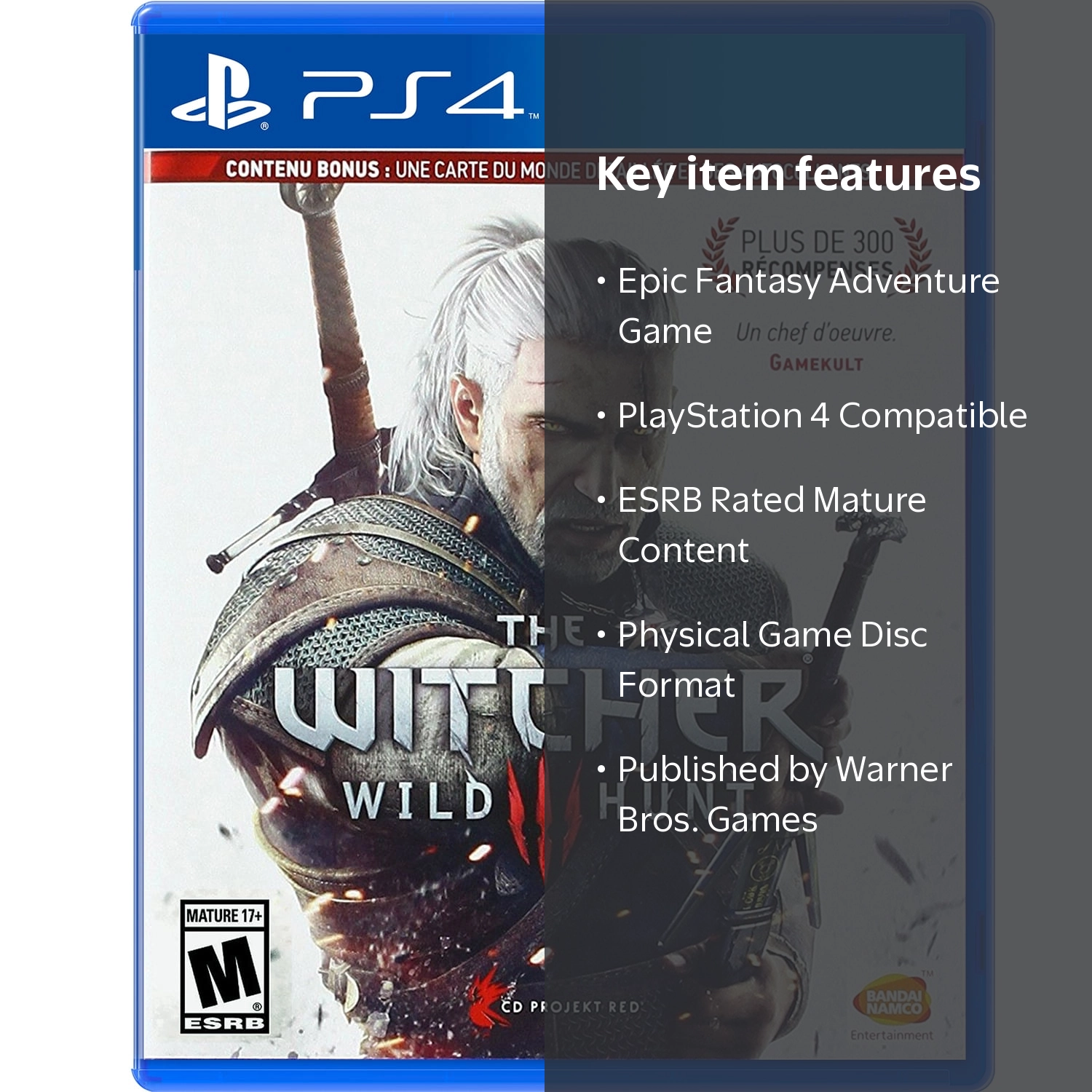 Warner Bros. The Witcher 3: Wild Hunt Video Games - PS4 - Walmart.com