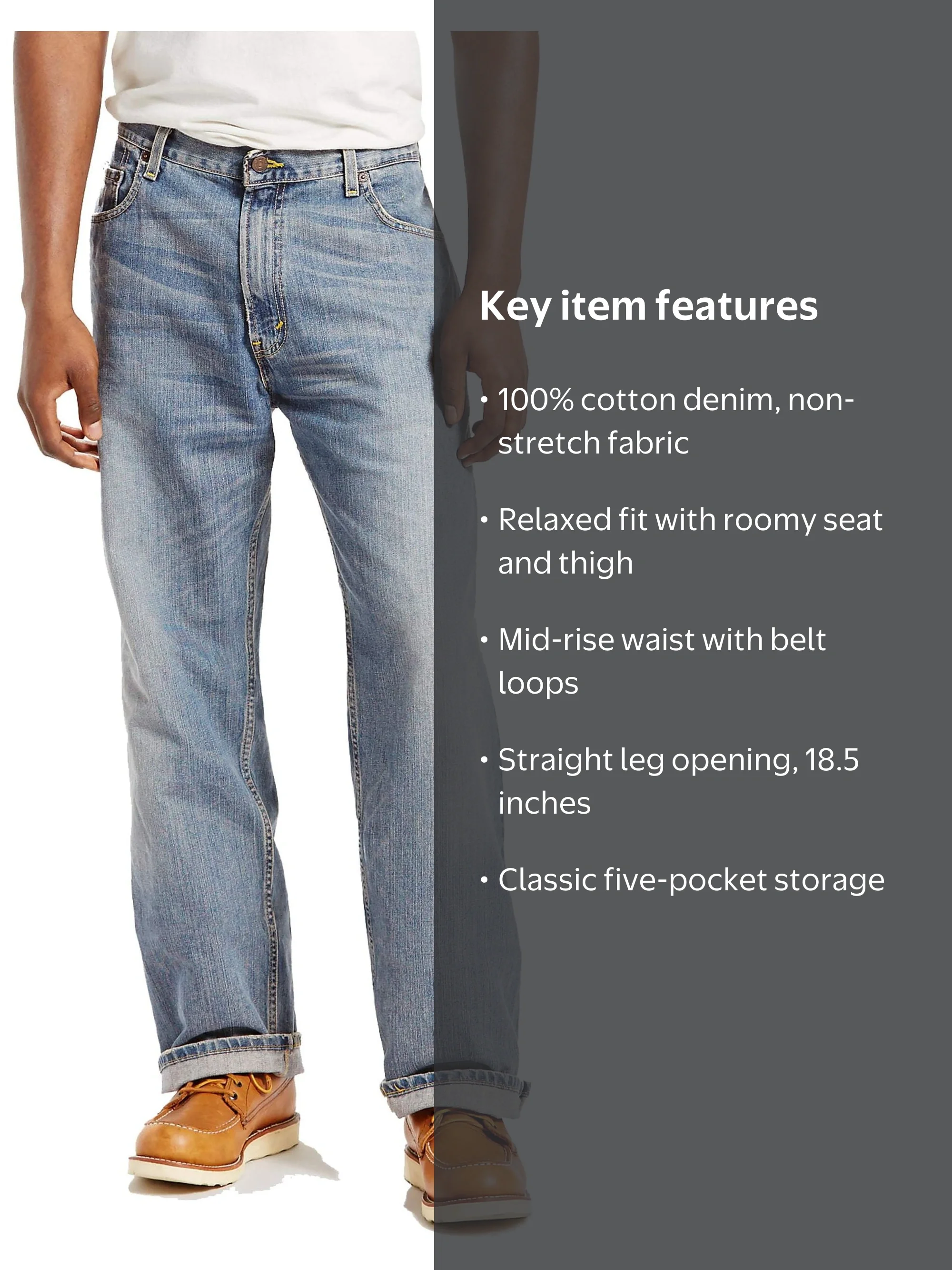 Levi's Men's 569 Loose Straight Fit Jeans - Walmart.com