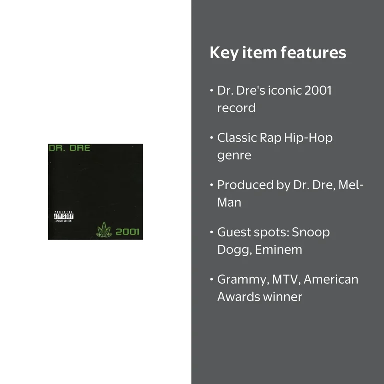 Dr. Dre - Dr Dre 2001 - Music & Performance - CD - Walmart.com