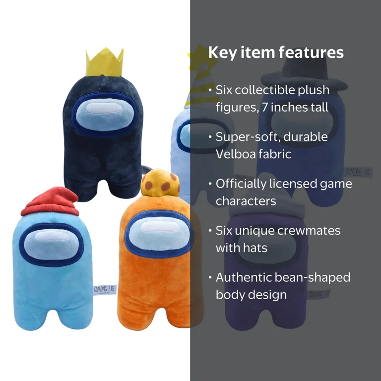 Among Us 7 Inch Plush Set of 6 - Walmart.com