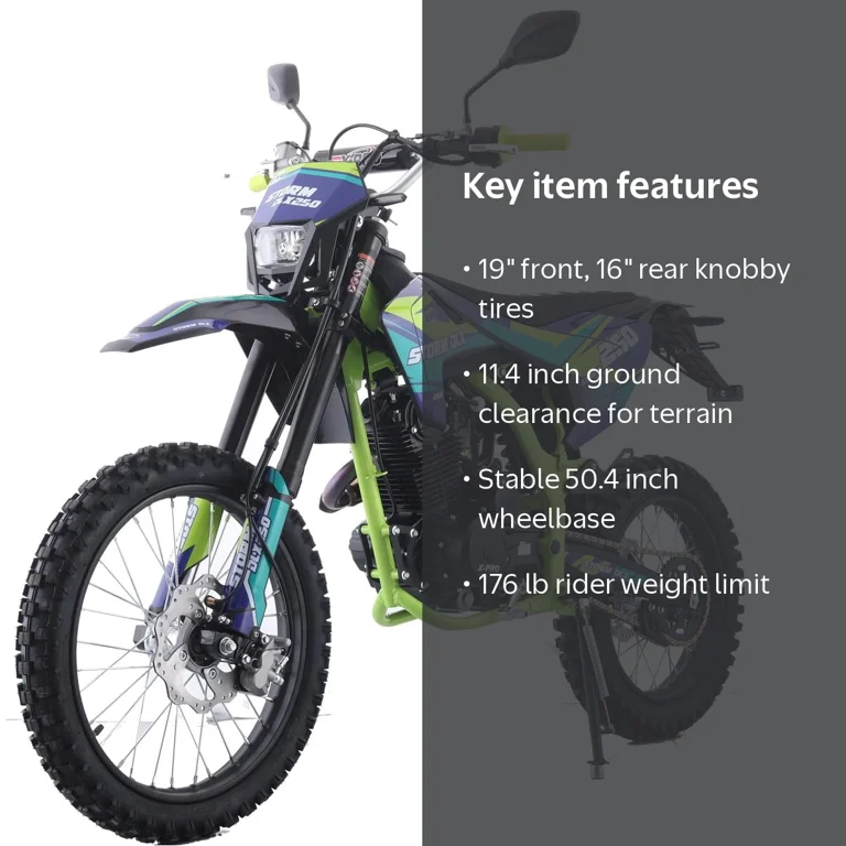X-Pro Storm DLX 250 Dirt Bike with Zongshen Brand Engine 5-Speed