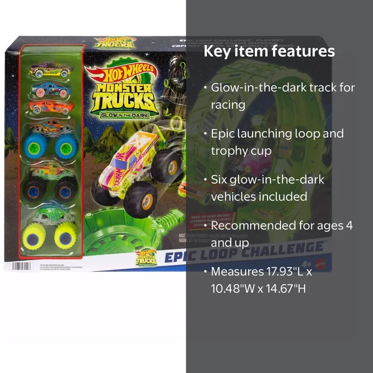 Hot Wheels Monster Trucks Epic Loop Challenge Playset - Walmart.com