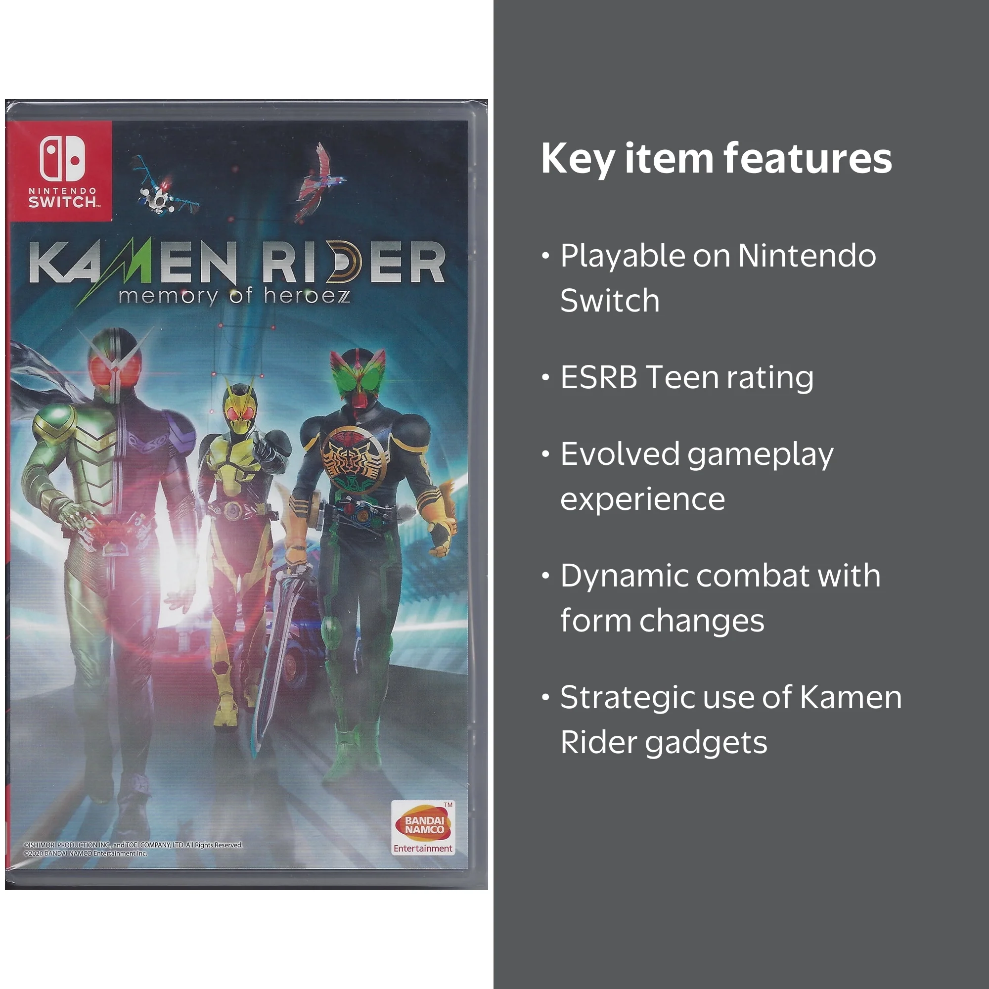 Kamen Rider: Memory of Heroez, BANDAI NAMCO, Nintendo Switch