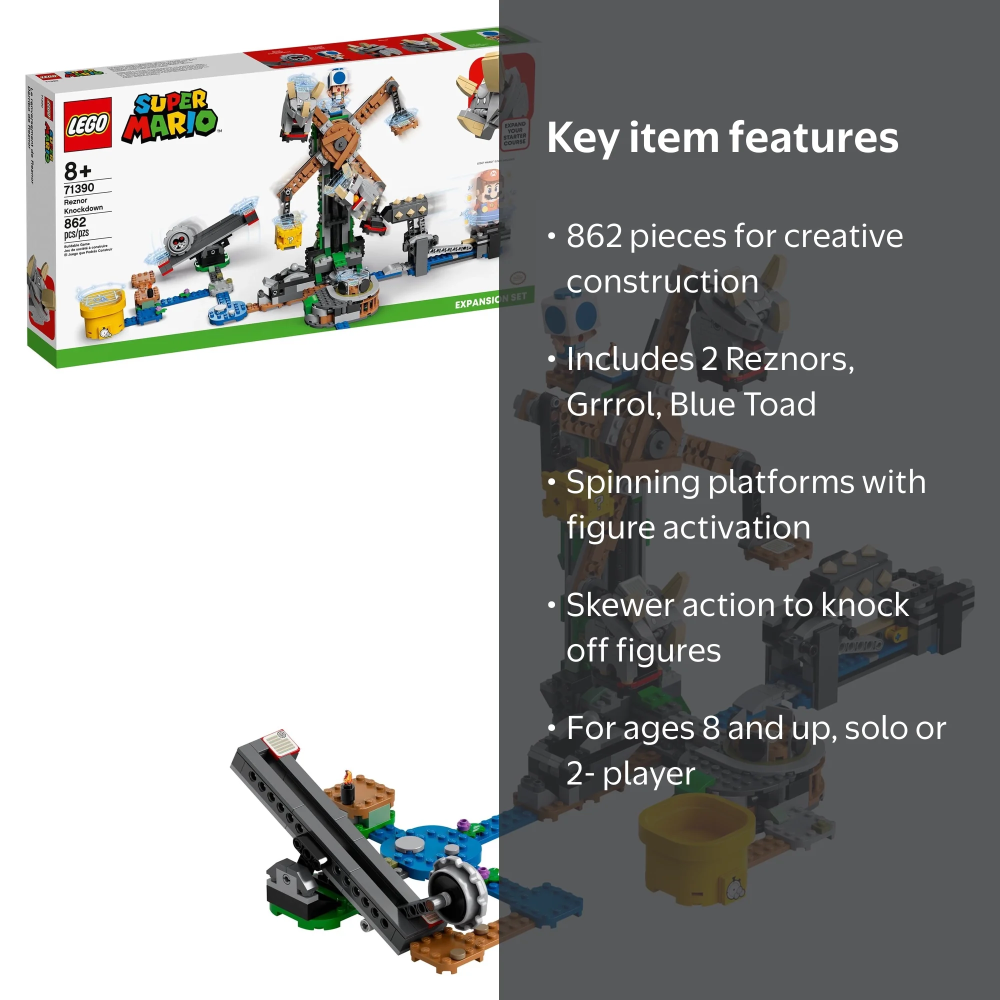 LEGO, Super Mario Reznor Knockdown Expansion Set, 71390, 862