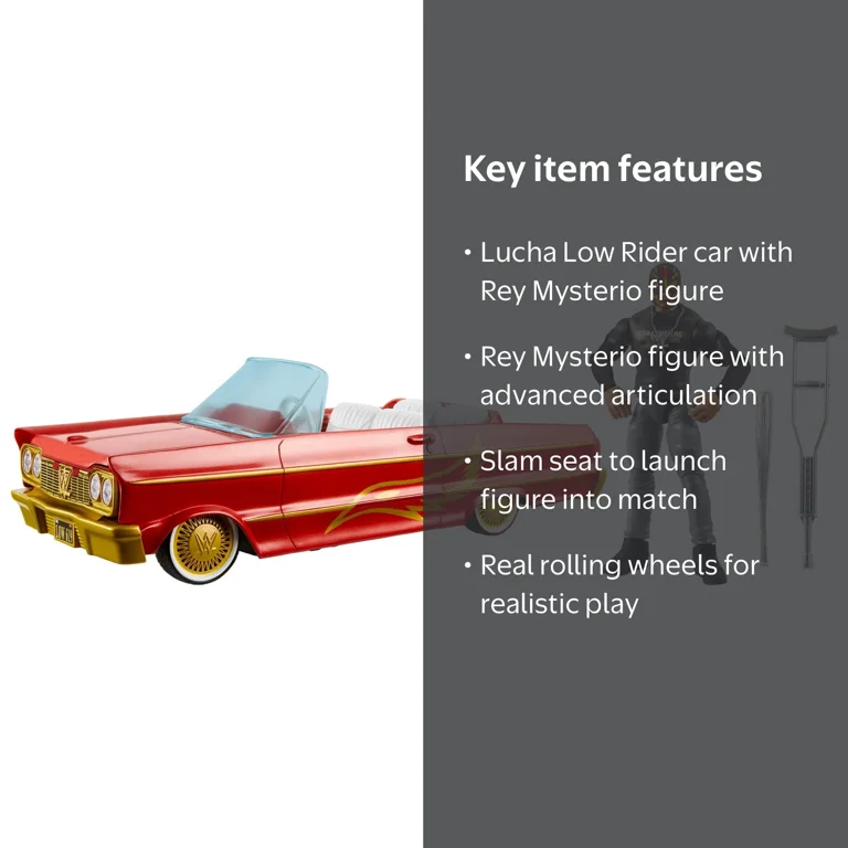 Free Shipping! WWE Lucha Low Rider Vehicle with Hydraulic Action