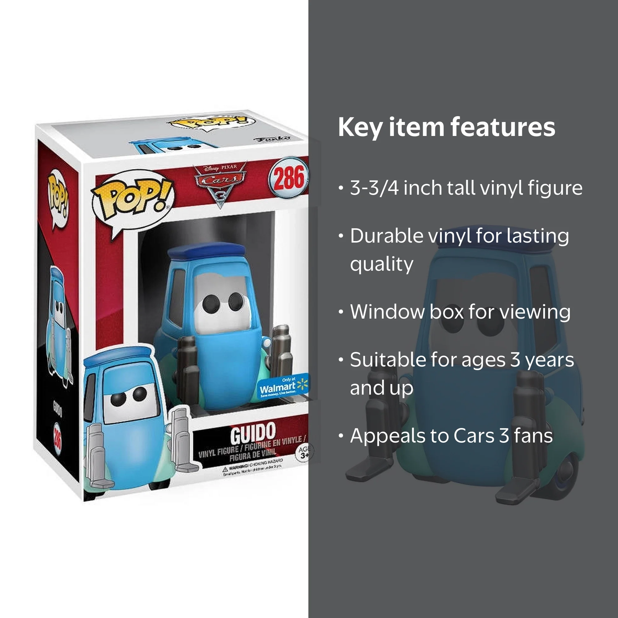 Funko POP! Disney: Cars 3, Guido, Walmart Exclusive - Walmart.com