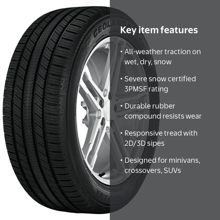 Yokohama, All Season Tire, 255/50R20 109V XL, SUV Crossover