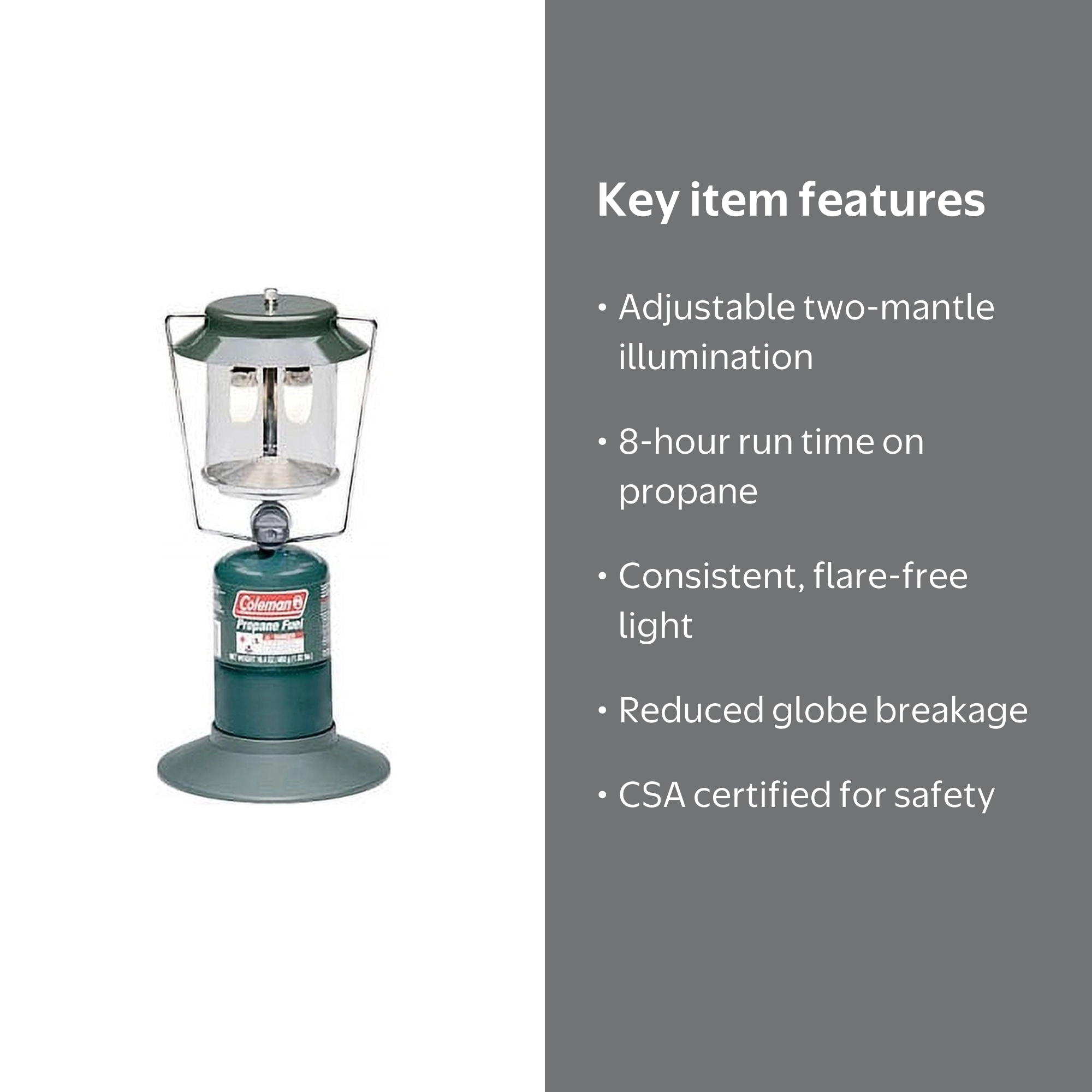 Coleman Portable Light Camp Lamp: Two-Mantle Propane Lantern