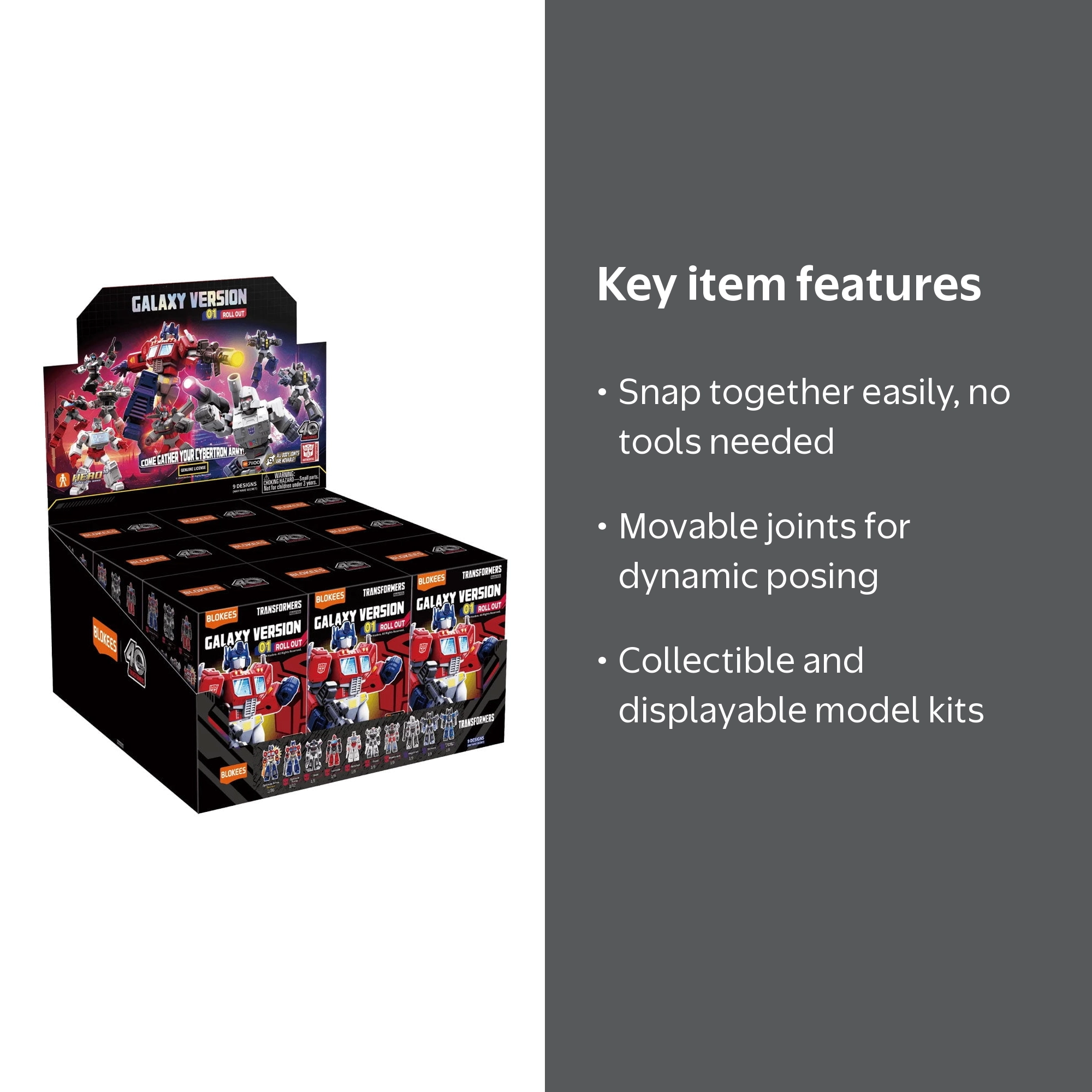 Blokees Transformers Galaxy Version 01 Roll Out Case of 9 Model