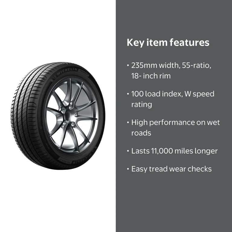 Michelin Primacy 4 235/55R18 100W - Walmart.com