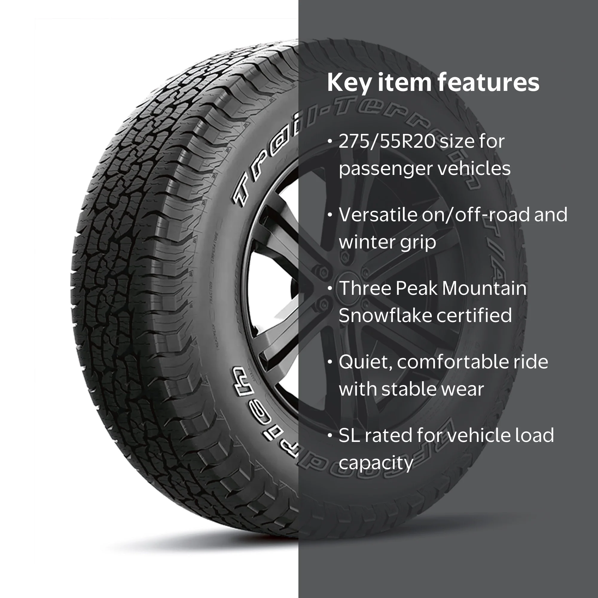 Free Shipping! BFGoodrich Trail-Terrain T/A 275/55R20 113T All