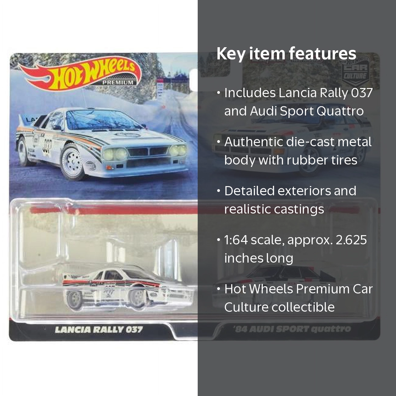 Hot Wheels Car Culture Lancia Rally 037 & Audi Sport Quattro 2
