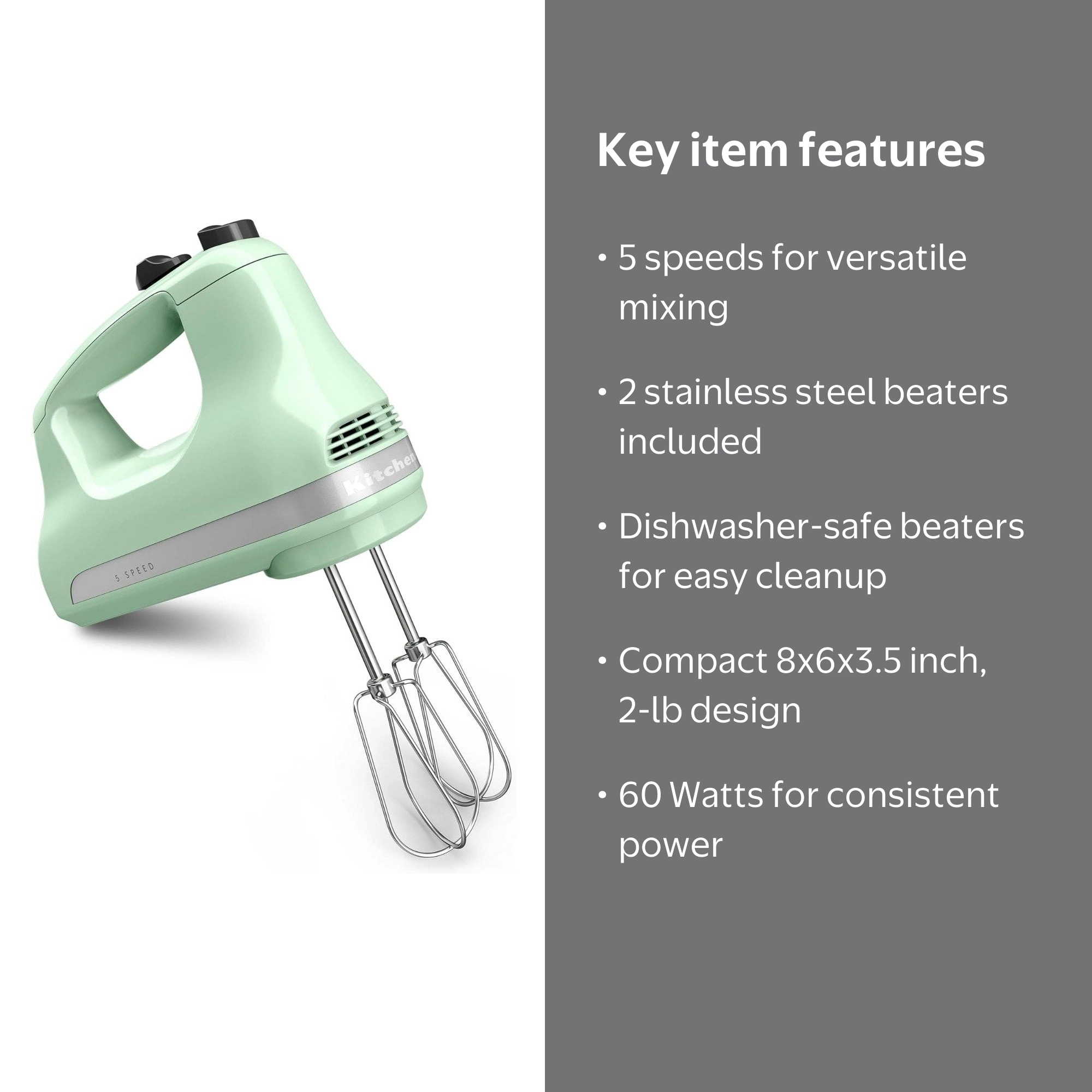 KitchenAid 5-Speed Ultra Power Hand Mixer | Pistachio - Walmart.com