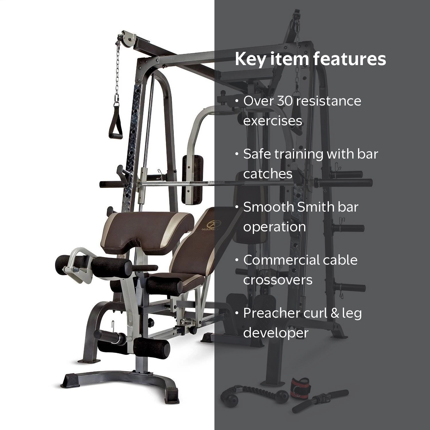 Marcy, Olympic Smith Cage Machine, MD-9010G, Full Body Home Gym