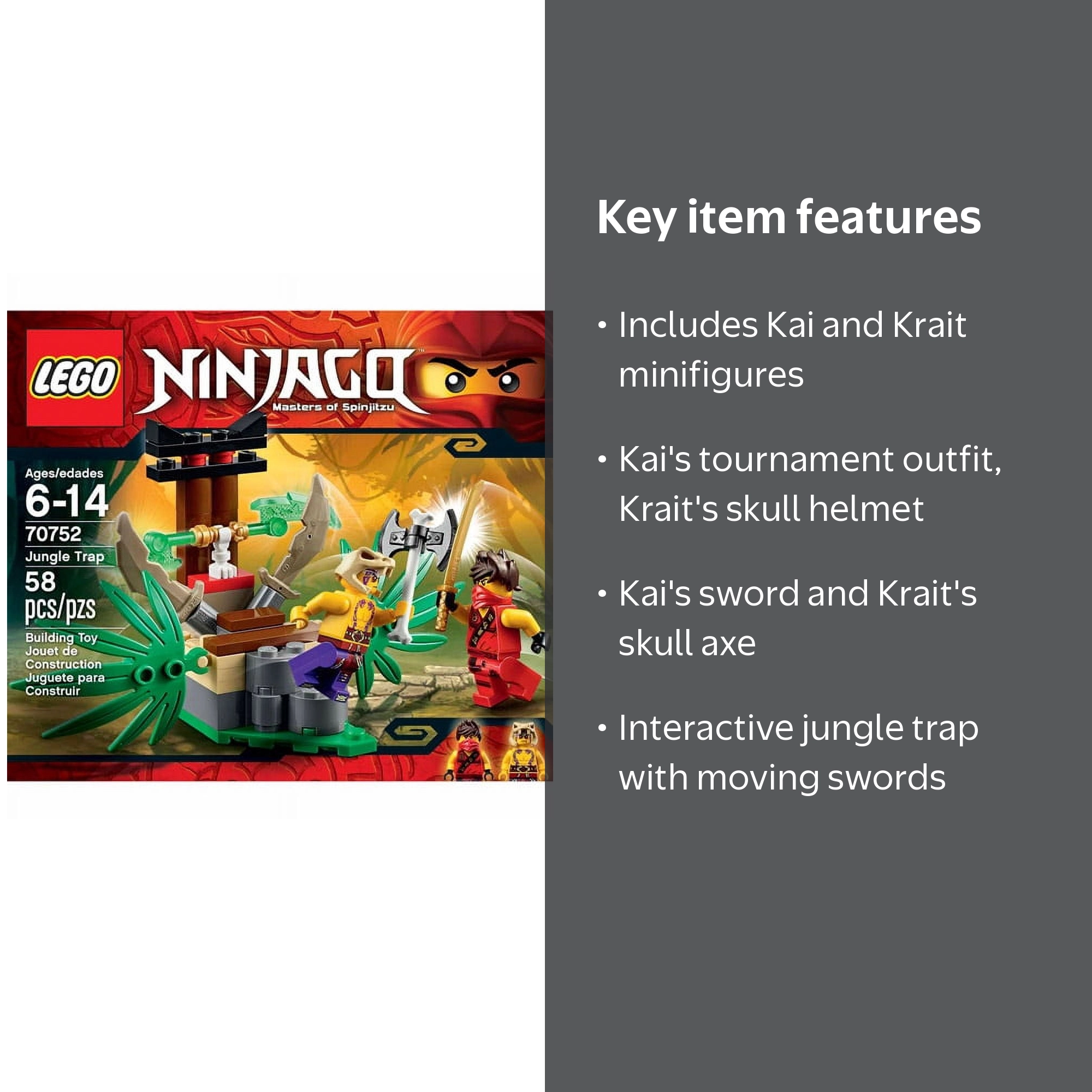 Ninjago Jungle Trap Set LEGO 70752 - Walmart.com
