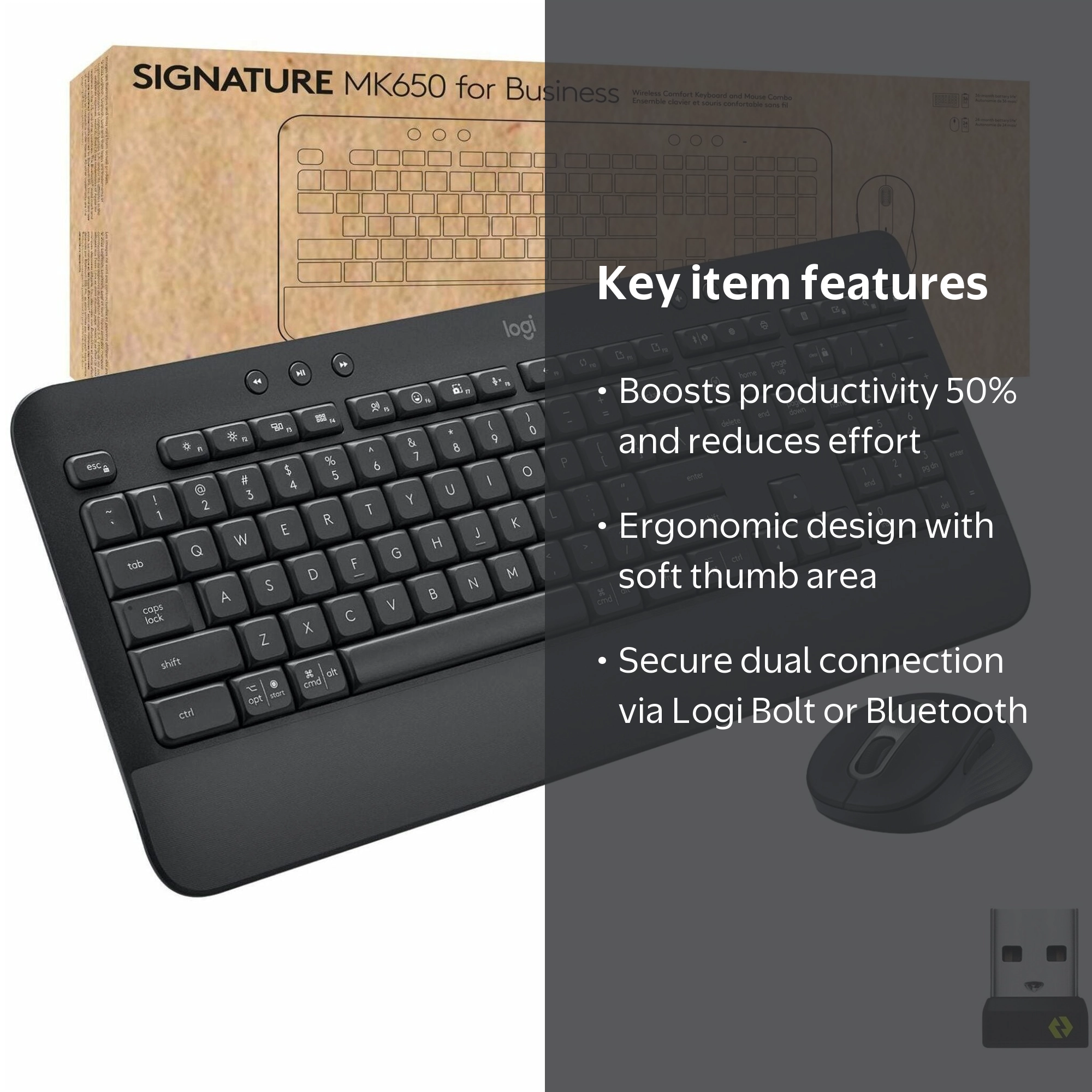 Logitech Signature MK650 Combo Wireless Mouse and Keyboard