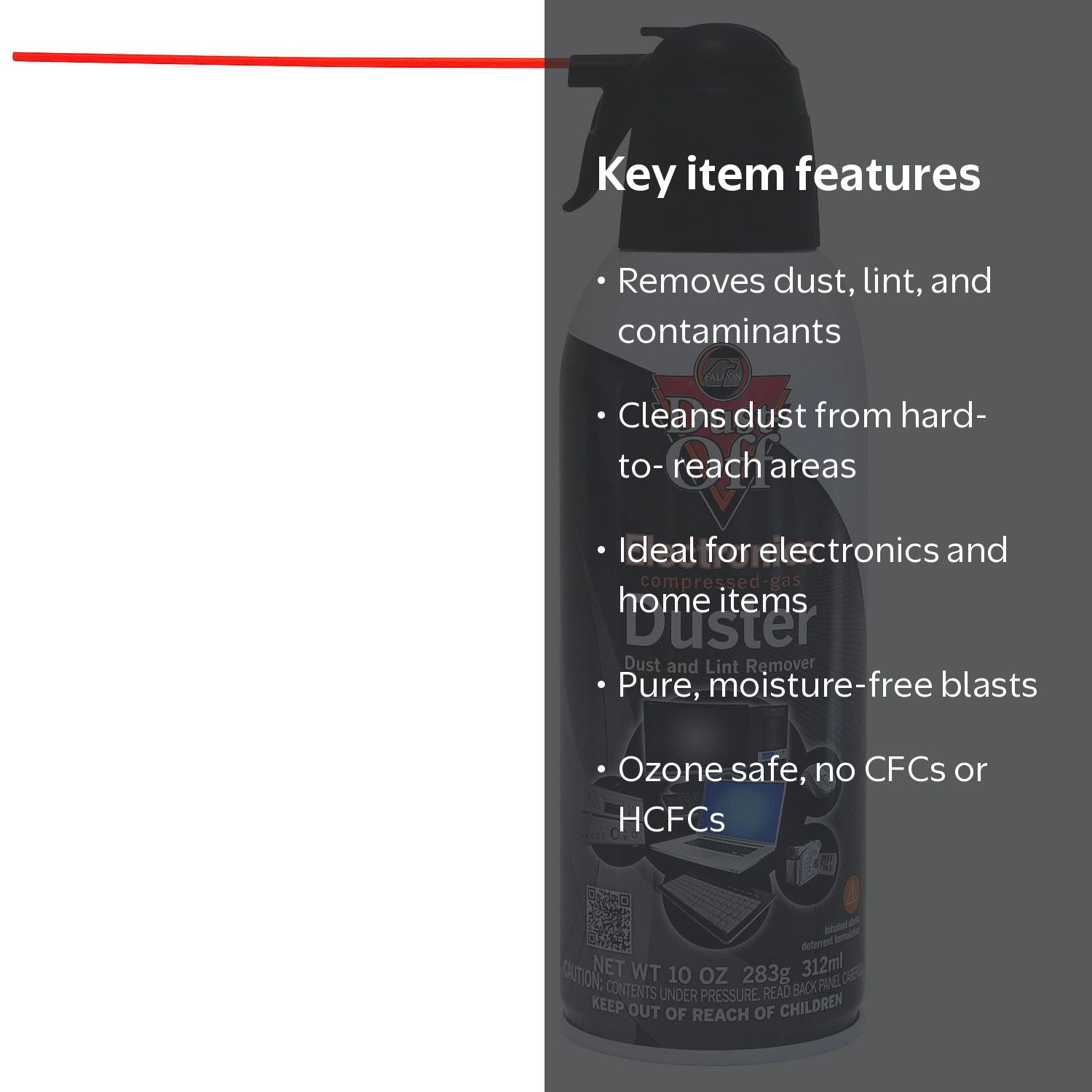 Dust-Off Falcon 10oz Compressed Gas Duster - Safe and Versatile