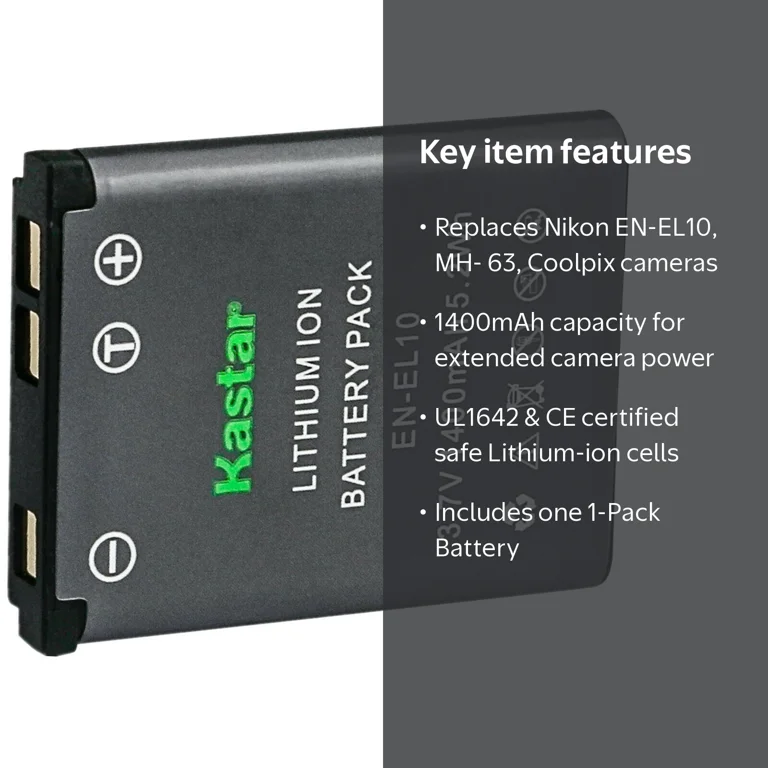 Kastar, Battery Replacement, 1400mAh High Capacity, 1-Pack