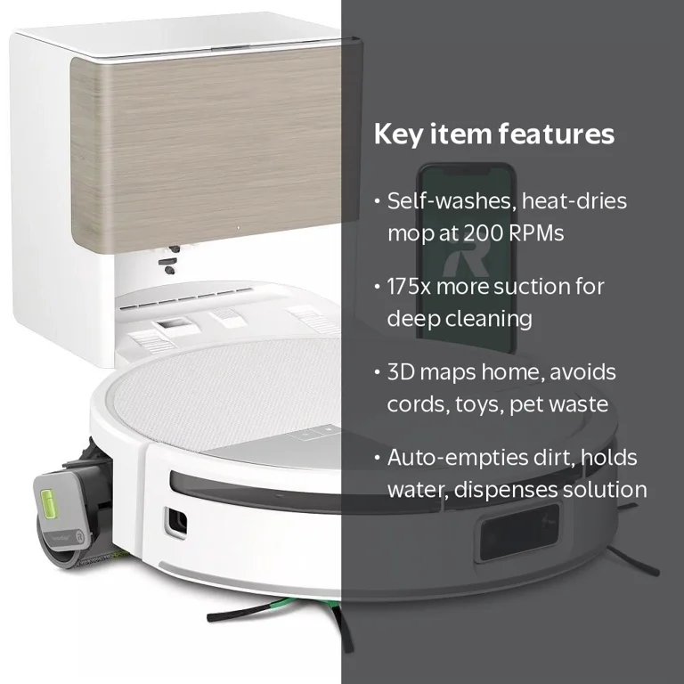 iRobot, Roomba Max 705 Combo Robot Vacuum and Mop, White - Walmart.com