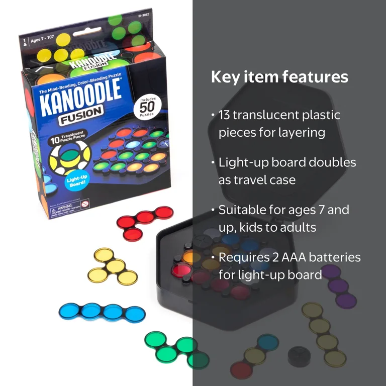 Educational Insights Kanoodle Fusion, Light-Up Brain Teaser