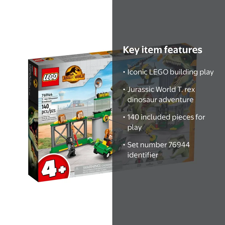 LEGO Jurassic World Toy, 76944, 4+ Years, Includes Mini Figures