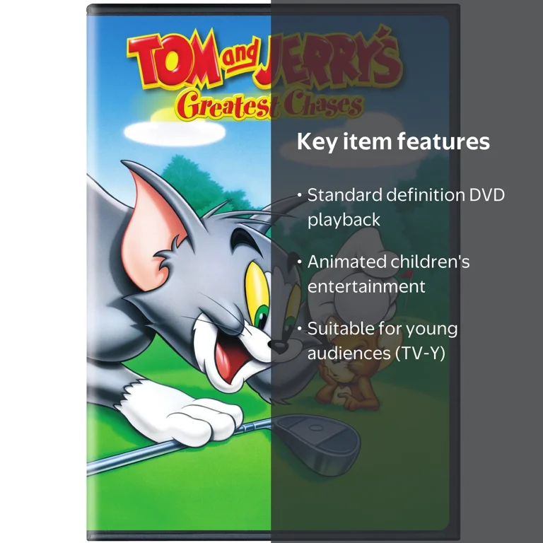 Tom & Jerry's Greatest Chases DVD, Animation, Children TV-Y