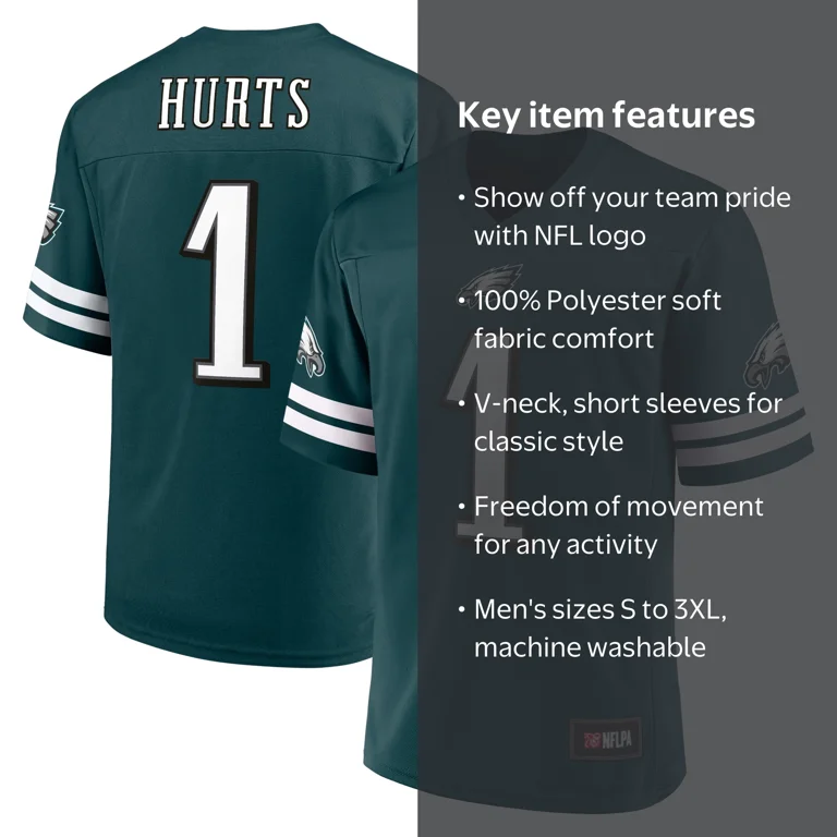 NFL Jalen Hurts Philadelphia Eagles Men's Player Jersey - Walmart.com