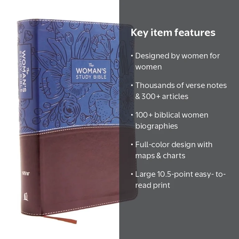 新品未使用　The Woman’s Study Bible NIV, Woman's Study Bible, Full-Color, Imitation Leather - Walmart.com