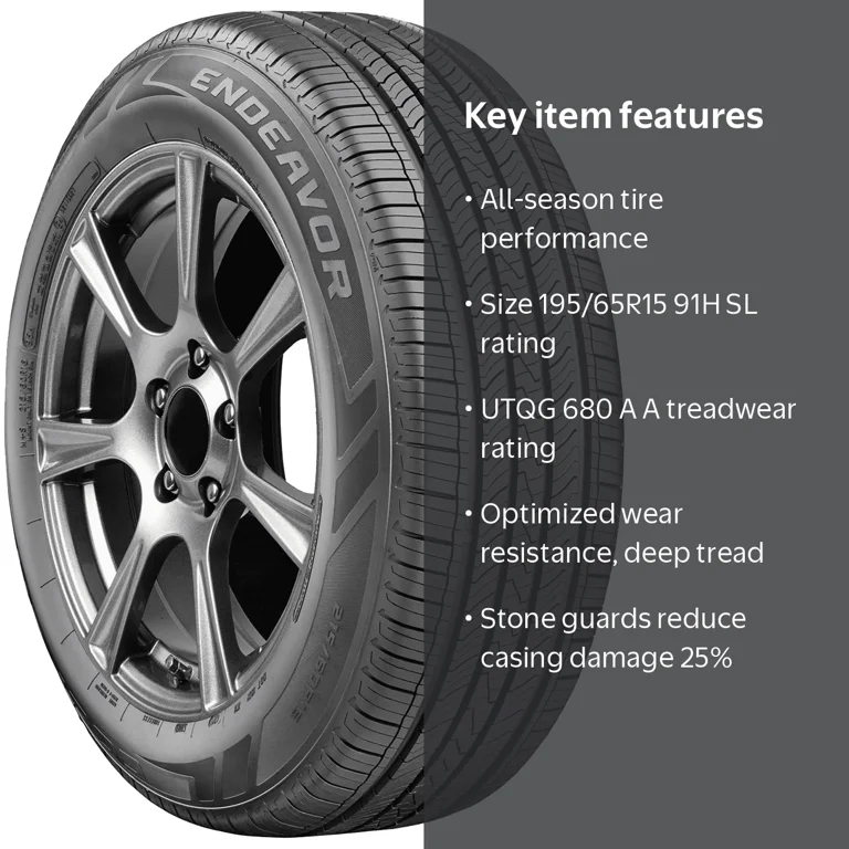 New Tire 195/65R15 Cooper ENDEAVOR 91H SL 680 A A All Season
