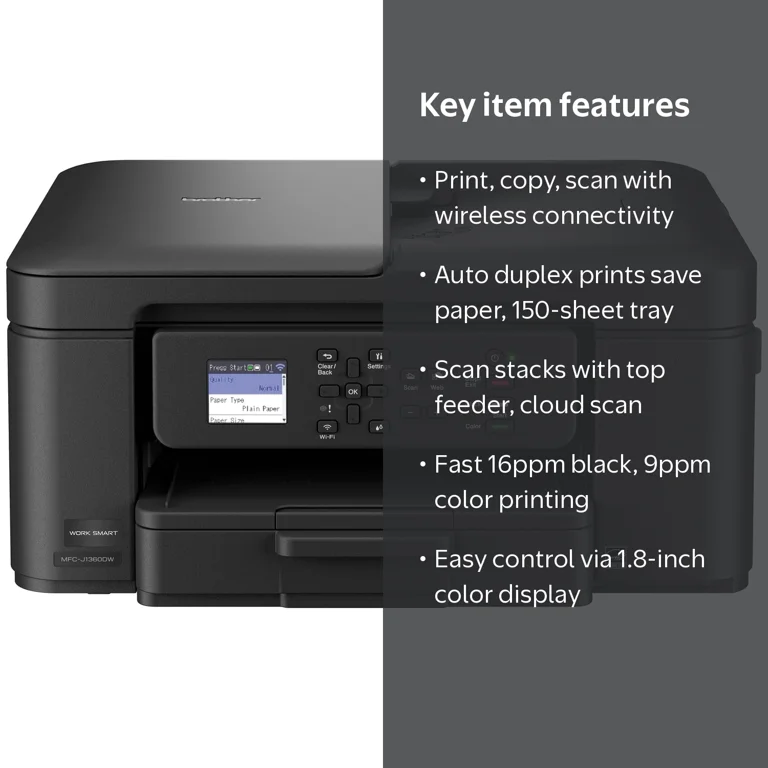 Brother, All-in-One Color Printer, Wireless, Duplex, 13.5