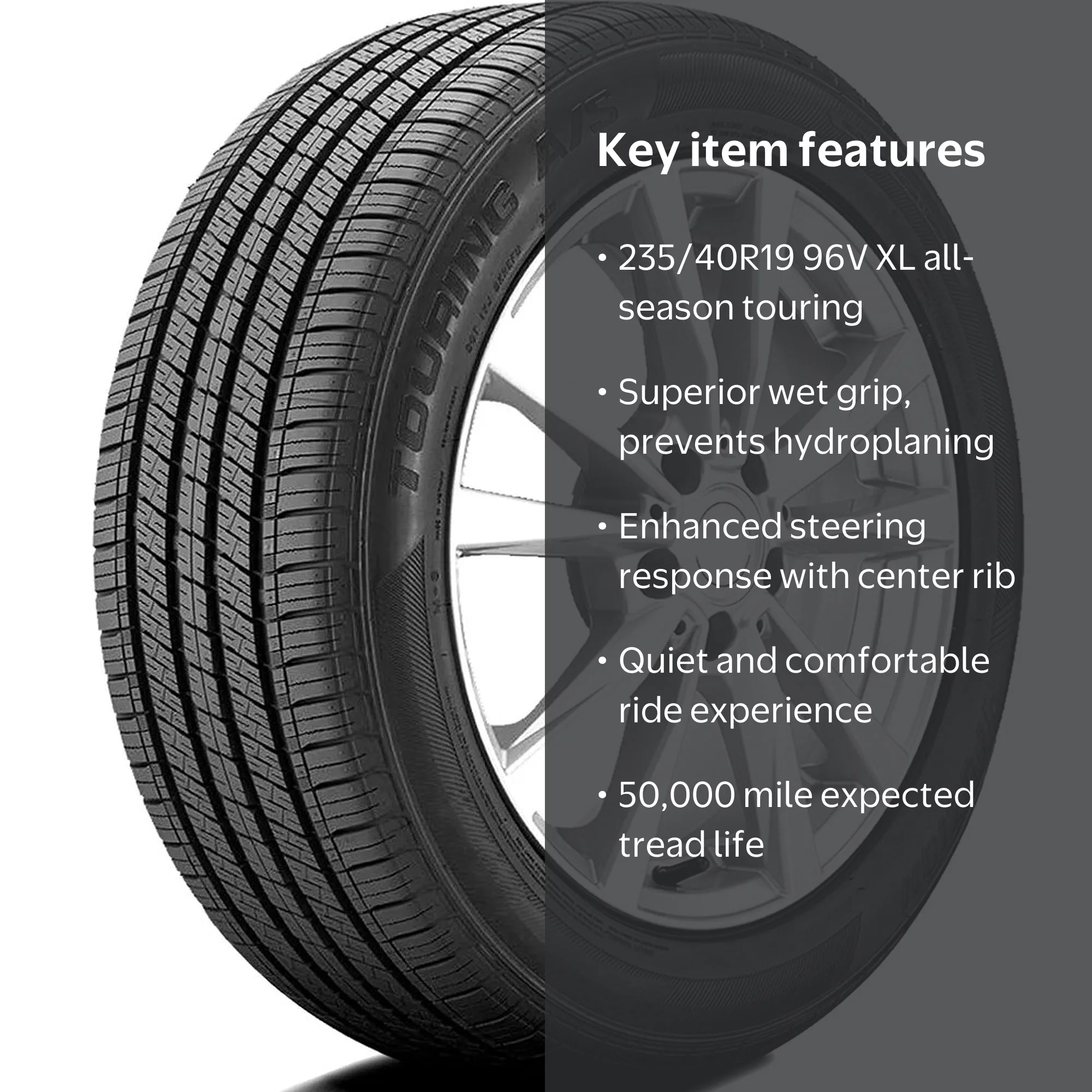 National Touring A/S All Season 235/40R19 96V XL Passenger Tire