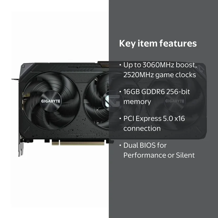 GIGABYTE, Gaming Radeon RX 9070 XT Graphics Card, 16GB GDDR6