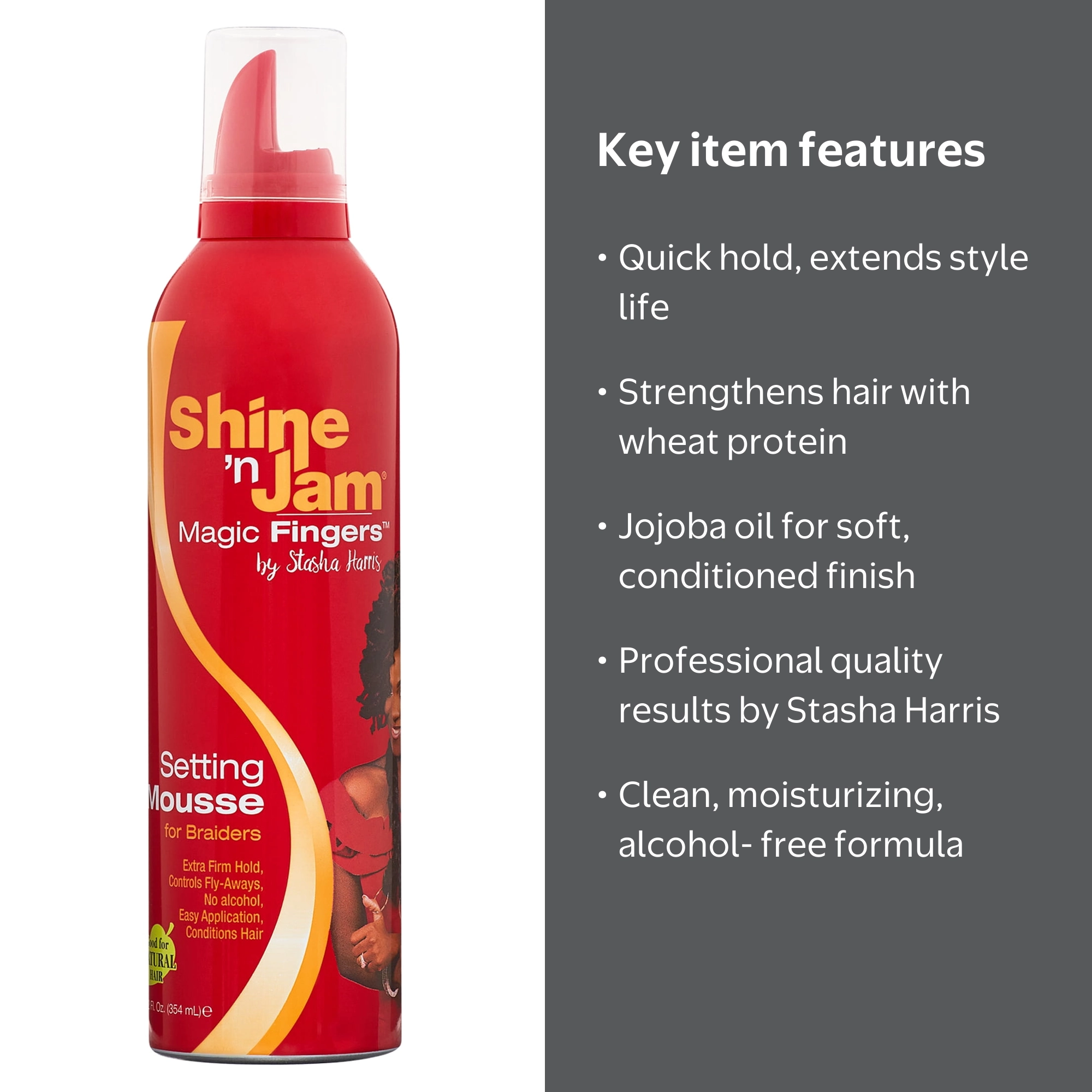 Shine 'n Jam, Magic Fingers¬Æ Setting Mousse, 12 fl.oz