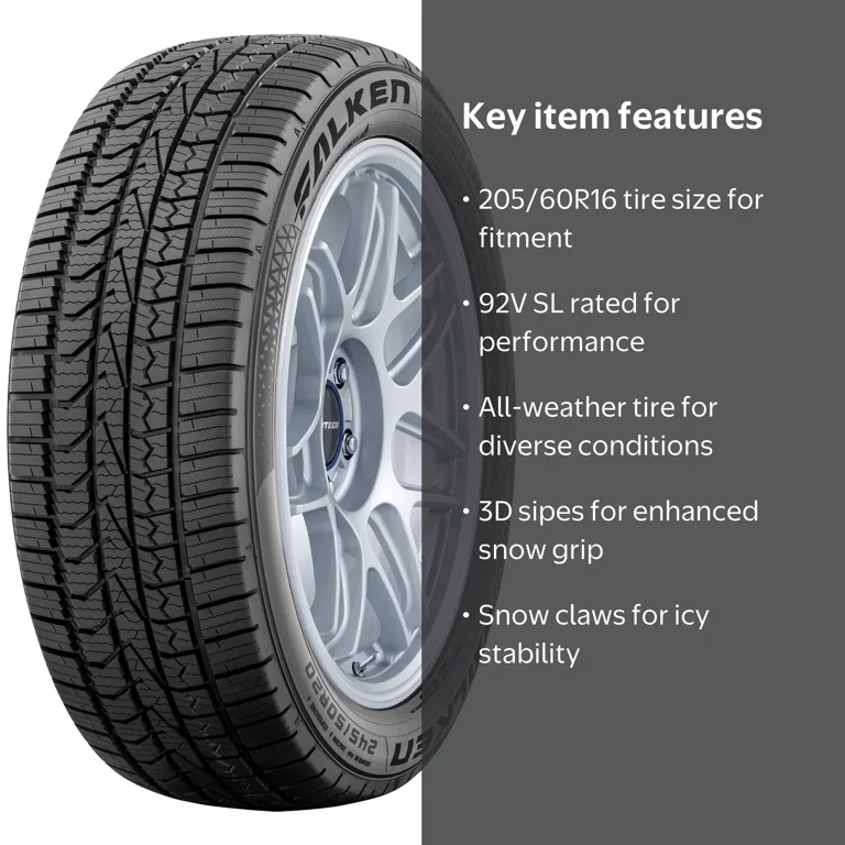 Falken Aklimate 205/60R16 92V All Weather - Walmart.com